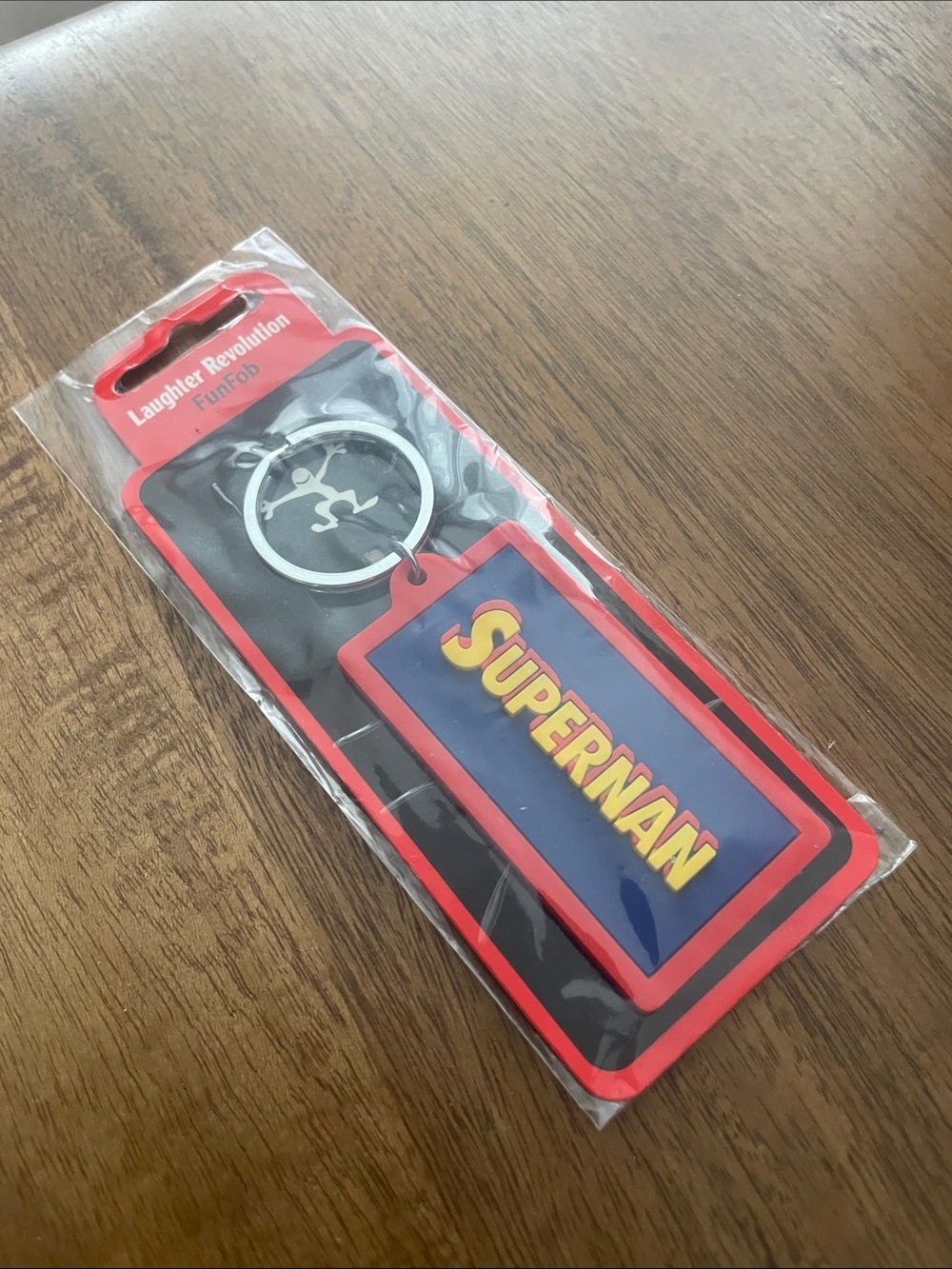 Red and Blue SUPERNAN Keychain Phone Accessory - Picture 1 of 3